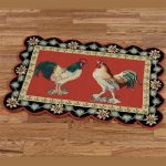 Rooster rugs barnyard rooster rectangle rug RERTXUW