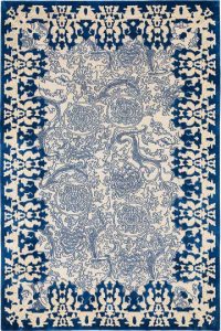 rug design cobalt motif CEOWMYQ