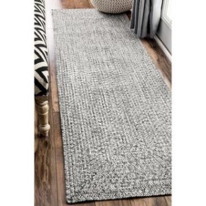 rug runner oliver u0026 james rowan handmade grey braided runner rug ... LDNKBRD