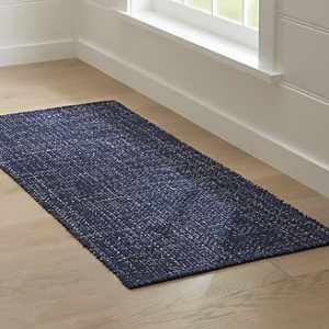 Rugs runners della indigo cotton flat weave rug runner 2.5x6 OJTJVBS