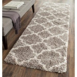 runner rugs safavieh hudson quatrefoil shag grey/ ivory runner - 2u00273 ... GOEDFFD