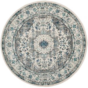 safavieh evoke gray/ivory 7 ft. x 7 ft. round area rug BHFALUY