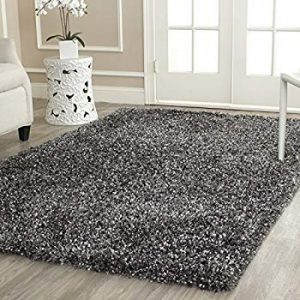 shag area rug safavieh malibu shag collection mls431c handmade charcoal polyester area rug  (5u0027 x LJXLHZQ