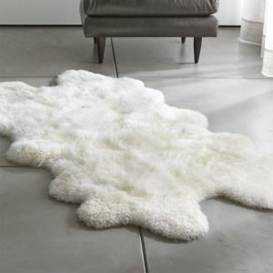 sheepskin throw rug | crate and barrel SDUJSCY