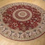 silk rugs image is loading large-persian-silk-rugs-8-039-round-rugs- OZQYSPM