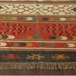 southwestern flat weave multi wool jute handmade rug 13572 DFJVPLD