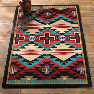 southwestern rugs rustic cross blue southwestern rug - 4 x 5 WLLGGKA