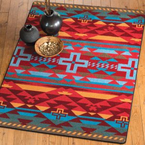 southwestern rugs southwest rugs: 8 ft. round rustic cross sunset rug|lone star western decor CGSXKLK