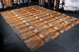 throw rug image is loading 1560-canadian-redfox-carpet-genuine-fur-rug-red- BZQEMHX