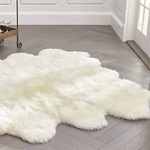 throw rug ivory sheepskin throw/rug ... ULEHPRW