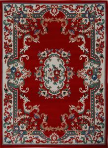 Traditional persian style rugs oriental floral border medallion area rug scrolls traditional persian carpet ZEVKHYW