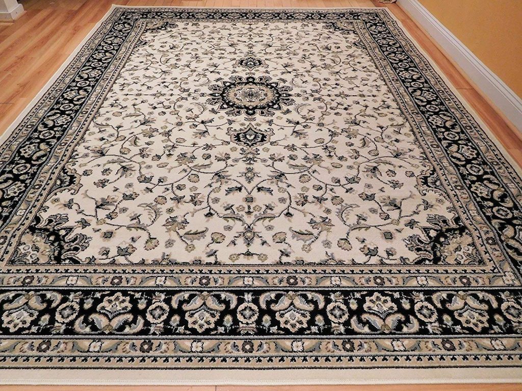 traditional rugs amazon.com: large 8x11 ivory persian traditional style rug oriental rugs  cream living PHEQDOG