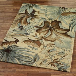 tropical area rugs leaf wool KFDPLCU