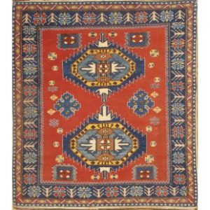 turkish rug turkish kazak hand-knotted wool red area rug UIYPYWI