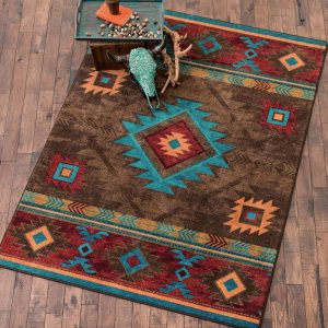 western rugs southwest rugs: 3 x 4 whiskey river turquoise rug|lone star western decor UFVXQUM