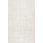 white area rugs arviso hand-woven wool white area rug PKYFERD