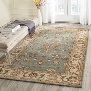 wool area rugs safavieh heritage collection hg811b handcrafted traditional oriental blue  and beige wool area ALVECOS