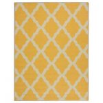 Yellow area rug glamour collection contemporary moroccan trellis design yellow ... QKCAGEA