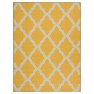 Yellow area rug glamour collection contemporary moroccan trellis design yellow ... QKCAGEA