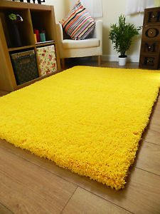 yellow rug image is loading new-bright-non-shed-thick-yellow-shaggy-rug- HERWOGW