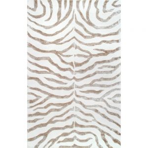 zebra rugs nuloom plush zebra grey 8 ft. x 10 ft. area rug BJSMIQT