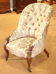 Antique rosewood button back armchair : Antique Armchair UK