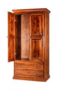 Forest Designs Traditional Antique Wardrobe: 36W X 72H X 21D w/ Two