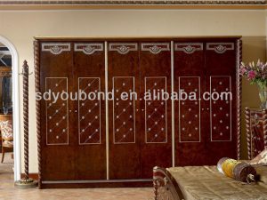 0026 European Style Antique Wooden Wardrobe Designs,Royal Bedroom