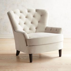 Eliza Cream Tufted Armchair | Pier 1