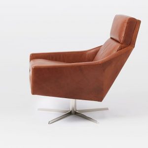 Austin Leather Swivel Armchair | west elm