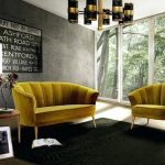 Yellow Armchairs Living Room Decor Ideas Top Velvet Armchairs Within