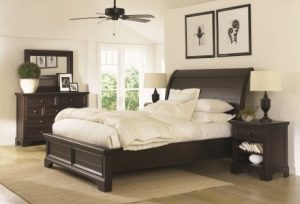 Aspenhome Aspenhome Bayfield Sleigh Bedroom Set in Dark Mahogany