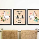 Amazon.com: Silly Goose Gifts Llama Themed Bathroom Wall Art Print