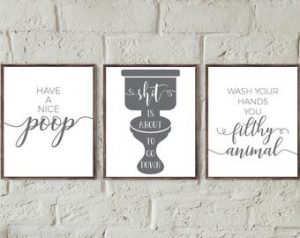 Bathroom wall art | Etsy