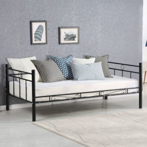 Giantex Twin Size Daybed Sofa Bed Bedroom Modern Metal Steel Bed