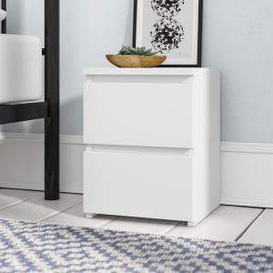 Wrought Studio Ordonez 2 Drawer Bedside Table & Reviews | Wayfair.co.uk