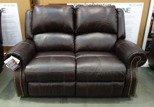 Berkline Reclining Leather Loveseat. #Costco #FrugalHotspot