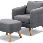 Best Fabric Armchairs Of Longdon Charcoal Fabric Armchair and
