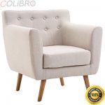 Amazon.com: COLIBROX--Arm Chair Tufted Back Fabric Upholstered
