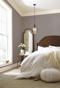 Poised taupe paint color for bedroom walls - beautiful with classic