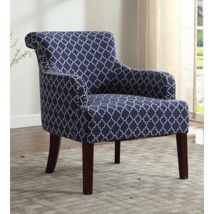 Shop Best Master Furniture Blue/and White Accent Arm Chair - Free