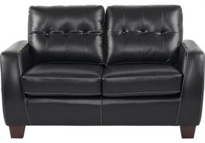 Black Leather Loveseats