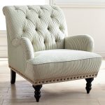 Chas Gray Blue & White Seersucker Armchair | Pier 1