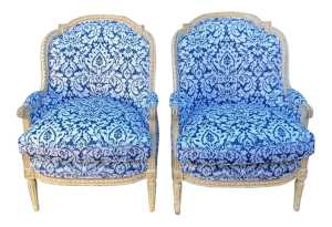 Vintage & Used Blue and White Accent Chairs for Sale | Chairish