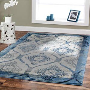 Amazon.com: Contemporary Rugs for Living Room 5x8 Blue Area Rug