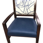 Traditional Fairfield Preston Navy Blue Occasional Chair | Chairish