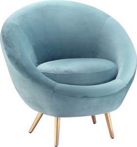 Dovetail Luka Light Blue Occasional Chair - Midcentury - Armchairs