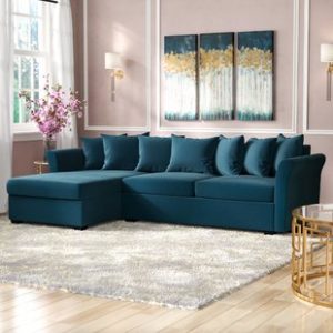 Light Blue Sectional | Wayfair