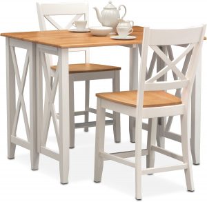 Nantucket Breakfast Bar and 2 Counter-Height Side Chairs - Maple and