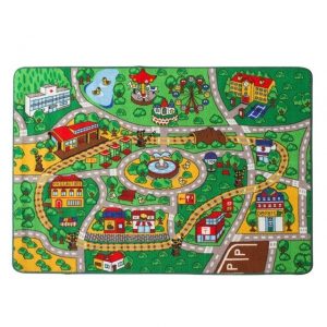 Educational Carpets Kids Room City Center Street Map Carpet for Home